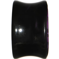 18mm Black Acrylic Purple Metallic Rose Flower Plug