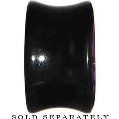18mm Black Acrylic Purple Metallic Rose Flower Plug