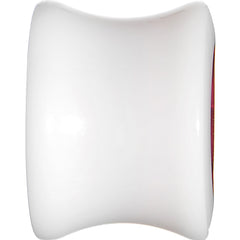 1/2 White Acrylic Pink Metallic Rose Flower Plug