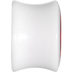 9/16 White Acrylic Red Metallic Rose Flower Plug