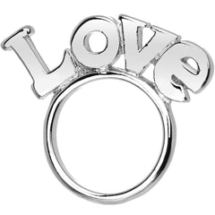 Size 6 Silver Tone Choose Love Ring