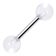 16G 1/4 Acrylic Clear Tragus Cartilage Barbell