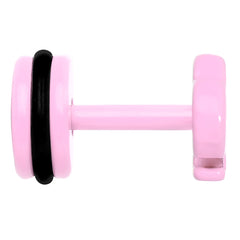 Pink Pastel Enamel Brass Knuckles Cheater Plug