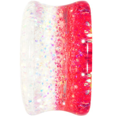18mm Pink Gold White Acrylic Glitter Party Saddle Plug