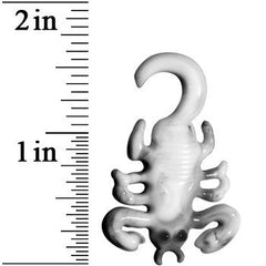 4G Black White Acrylic Scorpion Hanger Plug