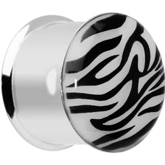 5/8 Stainless Steel Blue Tiger Print Solar Activated Saddle Plug