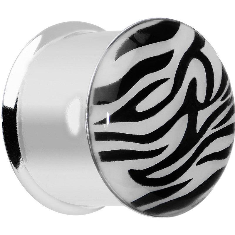 5/8 Stainless Steel Blue Tiger Print Solar Activated Saddle Plug