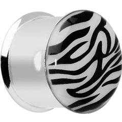 5/8 Stainless Steel Purple Tiger Print Solar Activated Saddle Plug