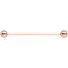 14G 1 3/8 Rose Gold Plated Straight Barbell