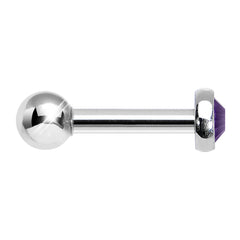3mm Purple Gem Tragus Cartilage Barbell Earring
