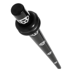 6G White Brass Knuckles Back Acrylic Taper Ear Plug
