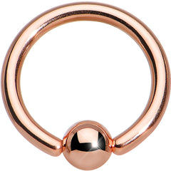 14G 3/8 Rose Gold Plated BCR Captive Ring