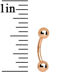 16G 5/16 Rose Gold Plated Curved Barbell