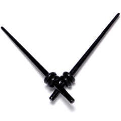 14G to 00G 18 Piece Black Acrylic Ear Stretching Taper Kit