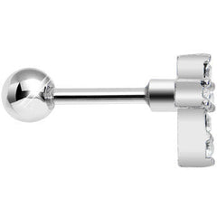 Clear Gem Sparkling Cross Cartilage Tragus Earring