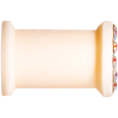 2G Aurora Gem Flexible Peach Silicone Double Flare Tunnel Plug Set