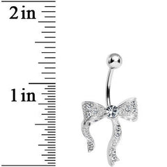 Crystalline Gem Bewitching Bow Belly Ring