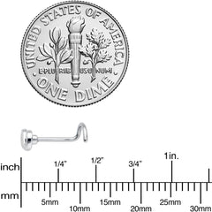 20G Gleaming Infinity Symbol Nose Screw
