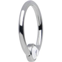 16G 3/8 Purple Gem Disc Titanium BCR Captive Ring