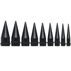 00G to 1 inch 18 Piece Black Acrylic Ear Stretching Taper Kit