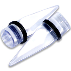 00G to 1 inch 18 Piece Clear Acrylic Ear Stretching Taper Kit
