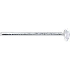925 Sterling Silver 22G Dapper Mustache Bendable Nose Bone