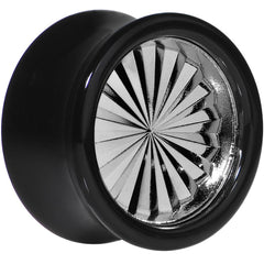 Black Acrylic Grey Flashy Tire Rim Saddle Plug 2G to 20mm