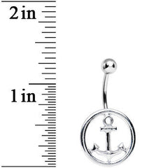 Stainless Steel Circlet Anchor Belly Ring