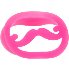 5/8 Pink Silicone Dapper Mustache Tunnel Plug