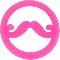 7/8 Pink Silicone Dapper Mustache Tunnel Plug