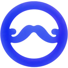 18mm Blue Silicone Dapper Mustache Tunnel Plug