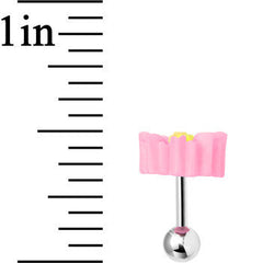 16G Baby Pink Desert Cactus Flower Cartilage Tragus Earring