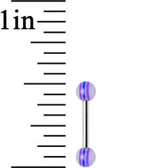 18G Acrylic Purple Pinstripe Acrylic Straight Barbell Eyebrow Ring