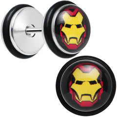 Licensed Iron Man Stainless Steel Cheater Plugs Set