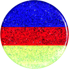 18mm Green Red Blue Acrylic Vibrant Glitter Saddle Plug