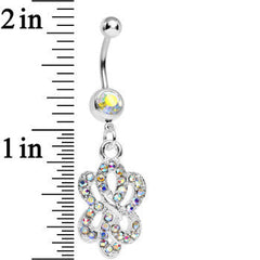 Aurora Gem Sparkling Sailor Knot Dangle Belly Ring