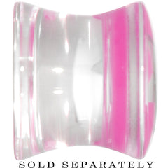 Clear Pink Acrylic Wish on a Star Saddle Plug 2G to 20mm