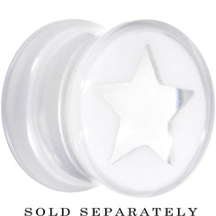 Clear White Acrylic Wish on a Star Saddle Plug 2G to 20mm