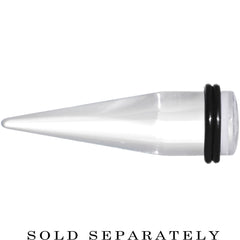 9/16 Clear White Acrylic Set Sail Nautical Anchor Taper
