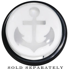 20mm Clear White Acrylic Set Sail Nautical Anchor Taper