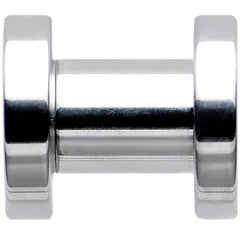 4G Stainless Steel Silver Sugar Glitter Screw Fit Plug