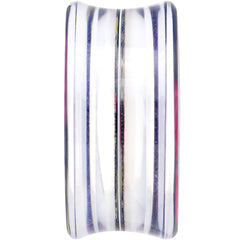 26mm Acrylic Black Multicolored Old Fashioned Flowers Saddle Plug