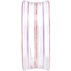 34mm Acrylic Pink Grandma's Wallpaper Flowered Saddle Plug