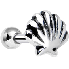 925 Sterling Silver Coastal Clam Shell Tragus Cartilage Earring