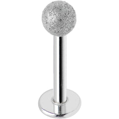 16G 5/16 Silver Sandblasted Steel Monroe Labret 3mm Ball