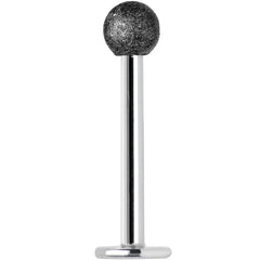 16G 3/8 Black Sandblasted Steel Monroe Labret 3mm Ball