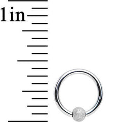 16G 5/16 Sandblasted Ball BCR Captive Ring