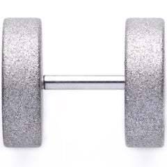16G Silver Sandblasted Steel Cheater Plug Set