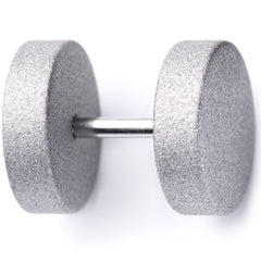 16G Silver Sandblasted Steel Cheater Plug Set