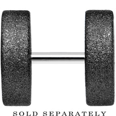 16G 3/16 Black Sandblasted Steel Cheater Plug